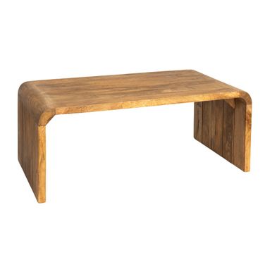 Clyde Waterfall Edge Mango Wood Coffee Table In Natural