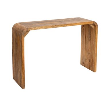 Clyde Waterfall Edge Mango Wood Console Table In Natural