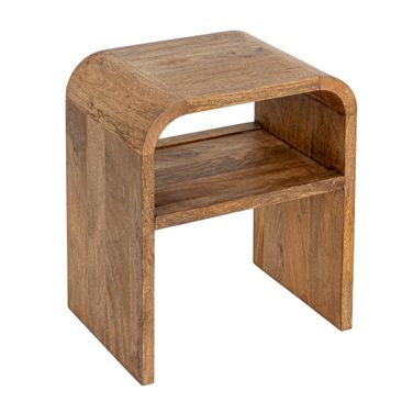 Clyde Waterfall Edge Mango Wood End Table In Natural