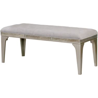 Diocles Silver and Light Gray Bench