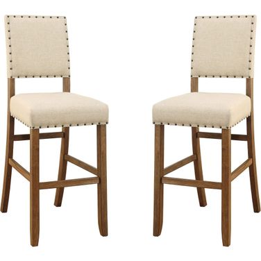 Sania Natural Tone Bar Stool Set Of 2