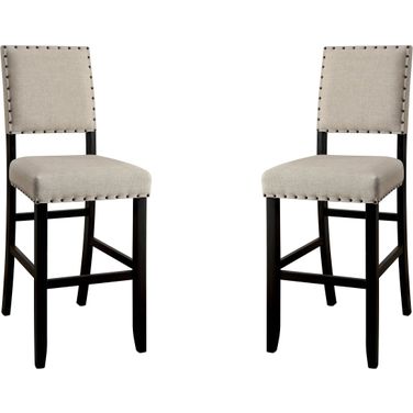 Sania Ii Antique Black Bar Chair Set Of 2