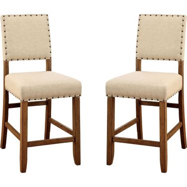 Sania Natural Tone Counter Height Chair Set Of 2
