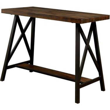 Lainey Medium Weathered Oak and Black Counter Height Dining Table