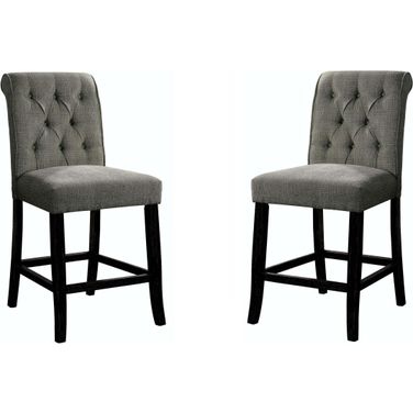 Izzy Gray Counter Height Chair Set of 2