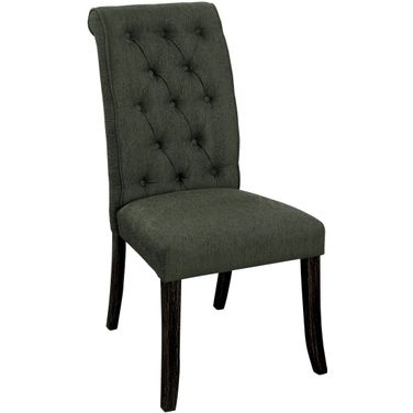Sania Iii Antique Black and Gray Side Chair Set of 2