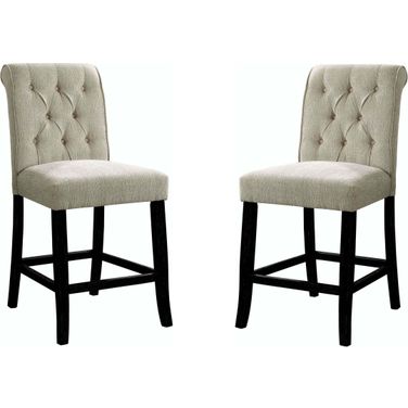 Izzy Ivory Counter Height Chair Set of 2