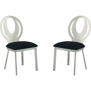 Orla Silver and Black Side Chair Set Of 2