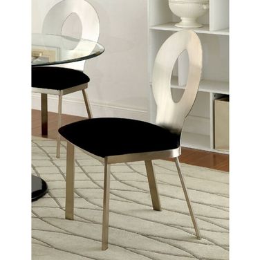 Valo Satin Plated Side Chair Set of 2