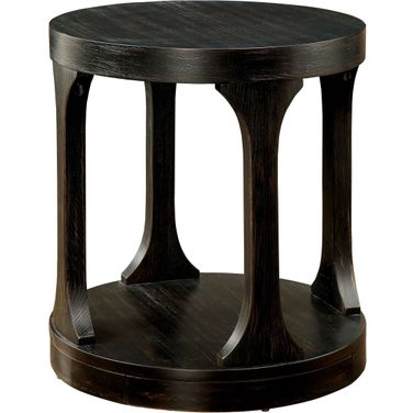 Carrie Antique Black End Table