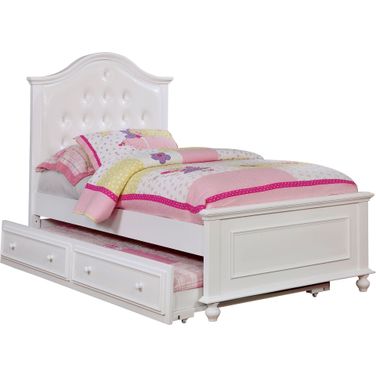 Olivia White Full Panel Bed