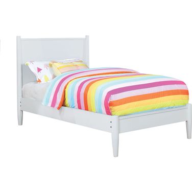Lennart II White Twin Panel Bed