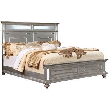 Salamanca Silver Cal. King Panel Bed