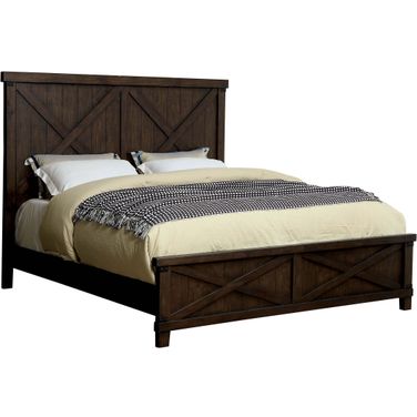 Bianca Dark Walnut Cal King Panel Bed