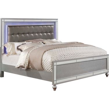 Brachium Silver King Upholstered Panel Bed