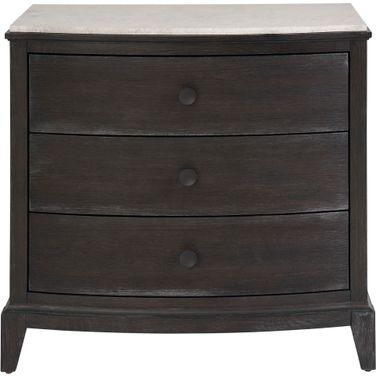 Coalesce Three Drawer Nightstand In Raven