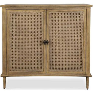Coast 2 Door Rattan Cabinet In Woodtone