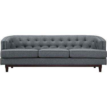 Coast Gray Upholstered Fabric Sofa