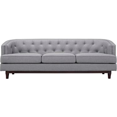 Coast Light Gray Upholstered Fabric Sofa