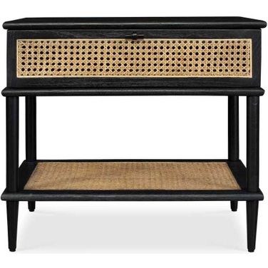 Coast Rattan Side Table In Black
