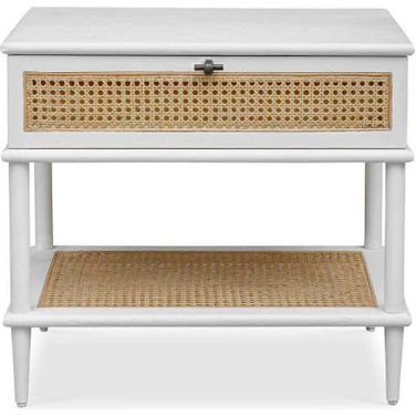 Coast Rattan Side Table In White