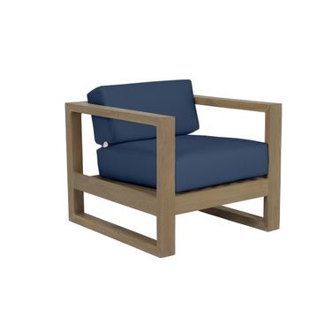 Coastal Teak Club Chair in Spectrum Indigo