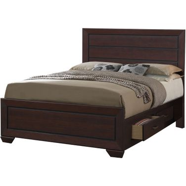 Kauffman California King Storage Bed Dark Cocoa
