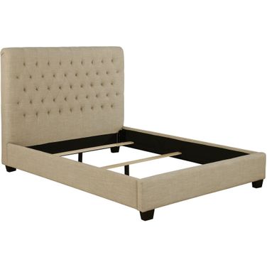 Chloe Tufted Upholstered California King Bed Oatmeal