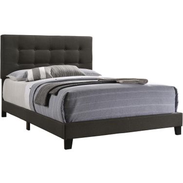 Mapes Tufted Upholstered Eastern King Bed Charcoal