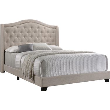 Sonoma Camel Back Queen Bed Beige