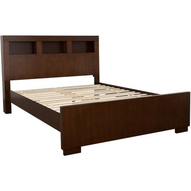 Jessica California King Bed with Storage Headboard Cappuccino