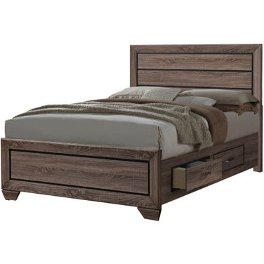 Kauffman California King Storage Bed Washed Taupe