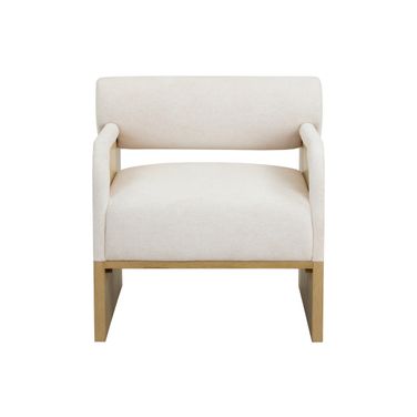 Coburn Lounge Chair In Rustic Oak and Eclipse White