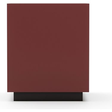 Cocktail Couture Square End Table In Red