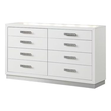 Coco 8 Drawer Dresser Made With Wood In Milky White
