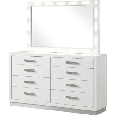 Coco 8 Drawer Dresser Made With Wood In Milky White