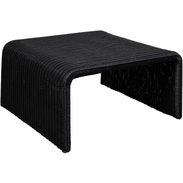 Cahya Woven Rattan Square Coffee Table Black