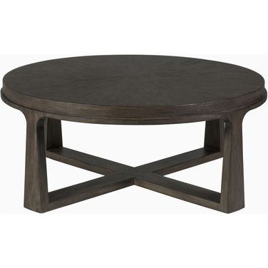 Cohesion Program Rousseau Round Cocktail Table In Antico