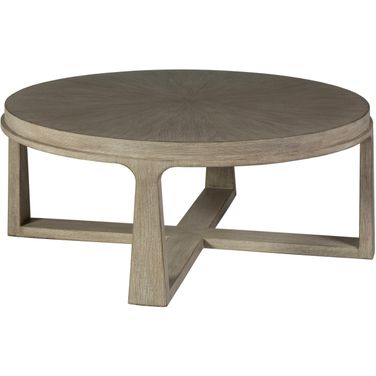 Cohesion Program Rousseau Round Cocktail Table In Bianco