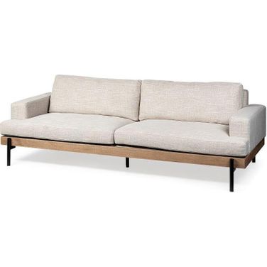 Colburne Ii 95 Inch Beige Upholstered Three Seater Sofa