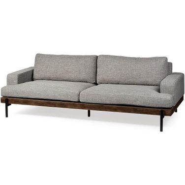 Colburne Ii 95 Inch Gray Upholstered Three Seater Sofa