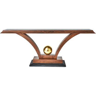 Colby Console In Walnut and Black