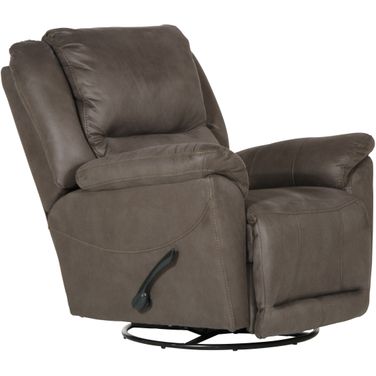 Cole Chaise Swivel Glider Recliner In Charcoal