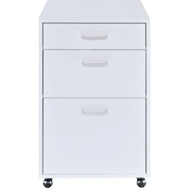 Coleen White High Gloss File Cabinet