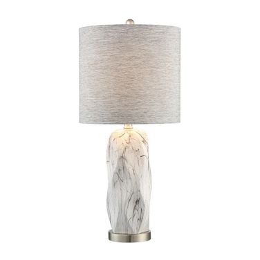 Coliseo Table Lamp In White Marble