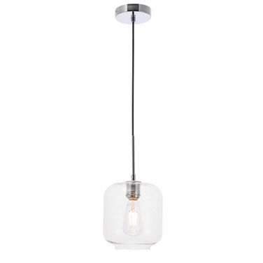 Collier 1 Light Chrome And Clear Glass Pendant LD2272C