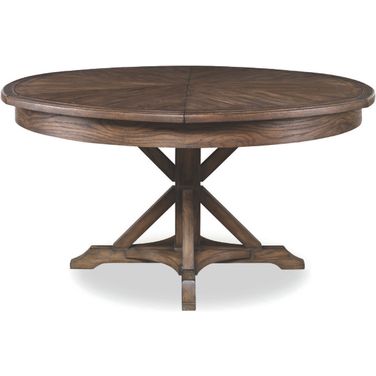 Collin Expandable Dining Table In Rustic Brown