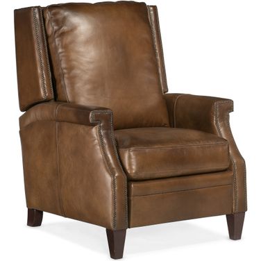 Collin Manual Push Back Brown Recliner