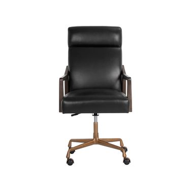 Collin Office Chair In Brown and Cortina Black