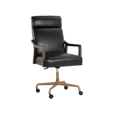 Collin Office Chair In Brown and Cortina Black